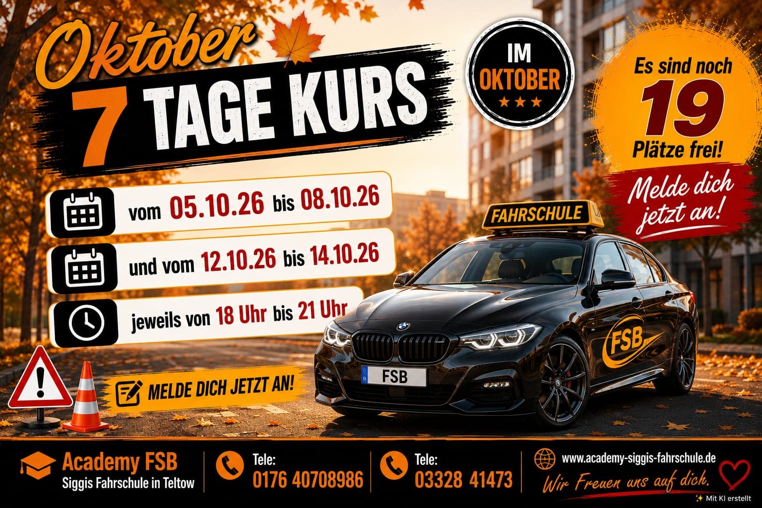 7 Tage Kurs im Oktober 2026