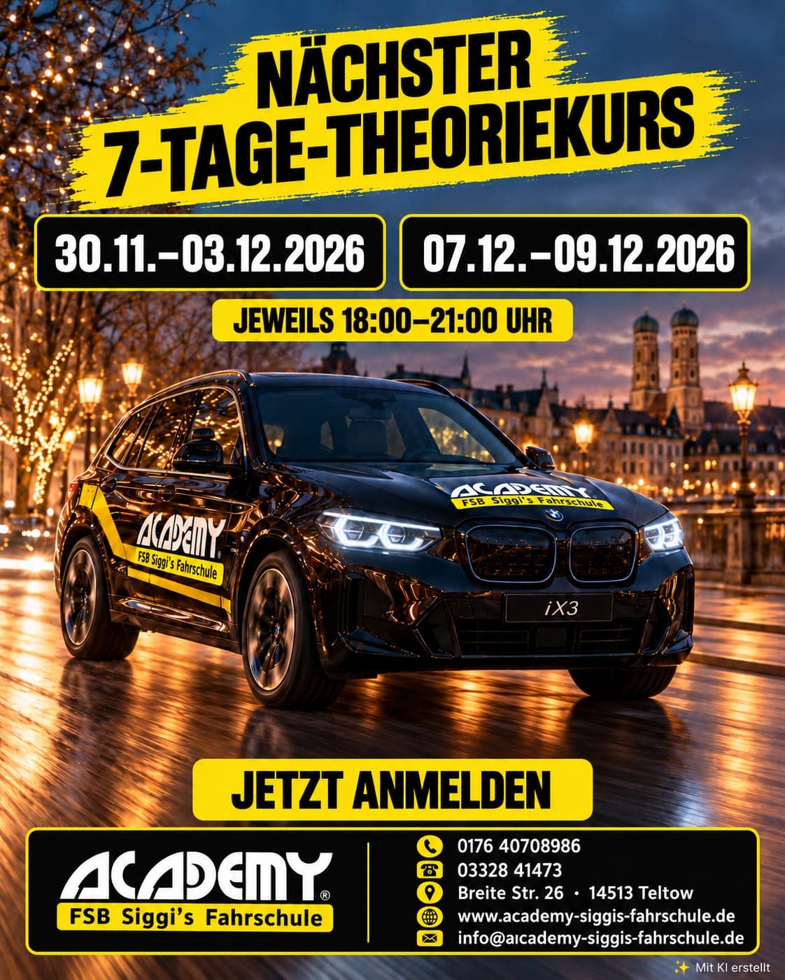 7 Tage Kurs im Oktober 2026